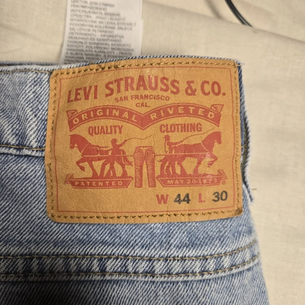 Levis Western Fit Jeans Mens 38x30 Blue Wash Straight Cowboy Stretch 37681-0029